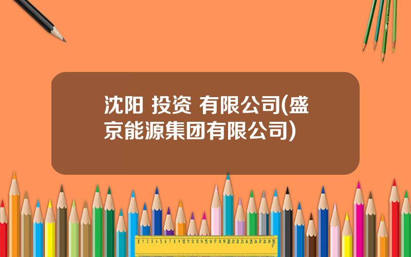 沈阳 投资 有限公司(盛京能源集团有限公司)